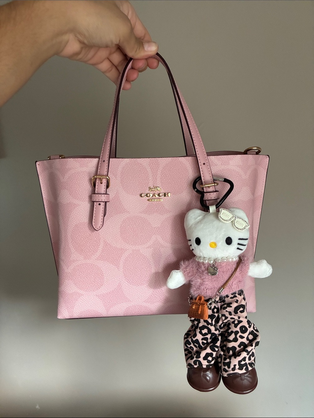 Hello Kitty Fall Fashion Diva Plush Keychain Bag Charm